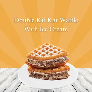 Double Kit Kat Waffle With Ice Cream