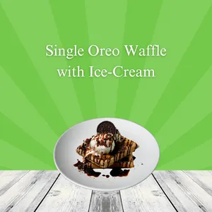 Single Oreo Waffle With Ice Cream