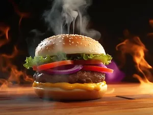 Flaming Hot Burger