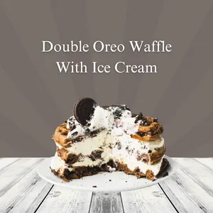 Double Oreo Waffle With Ice Cream